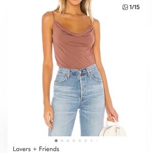 Lovers + Friends Dusty Rose Cowl Neck Camisole